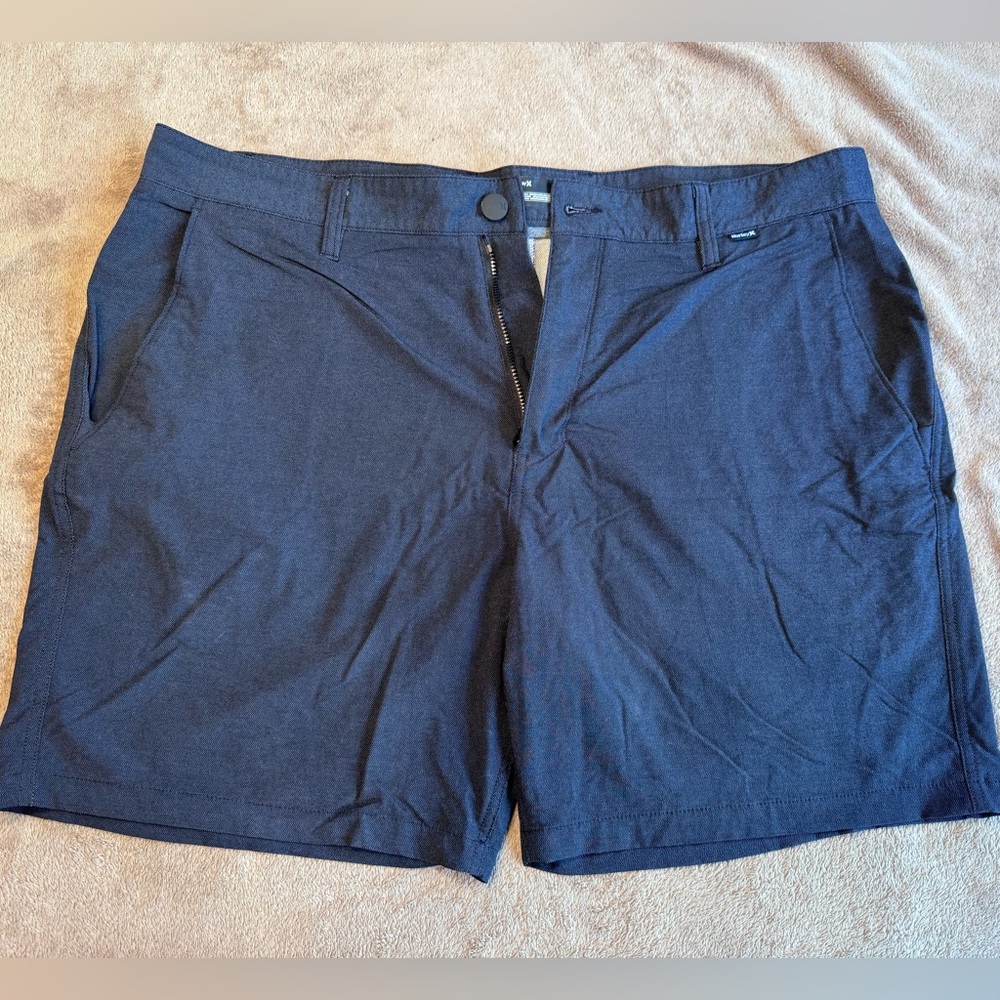 Hurley Nike Dri-fit golf or active Shorts Navy Blue Heather